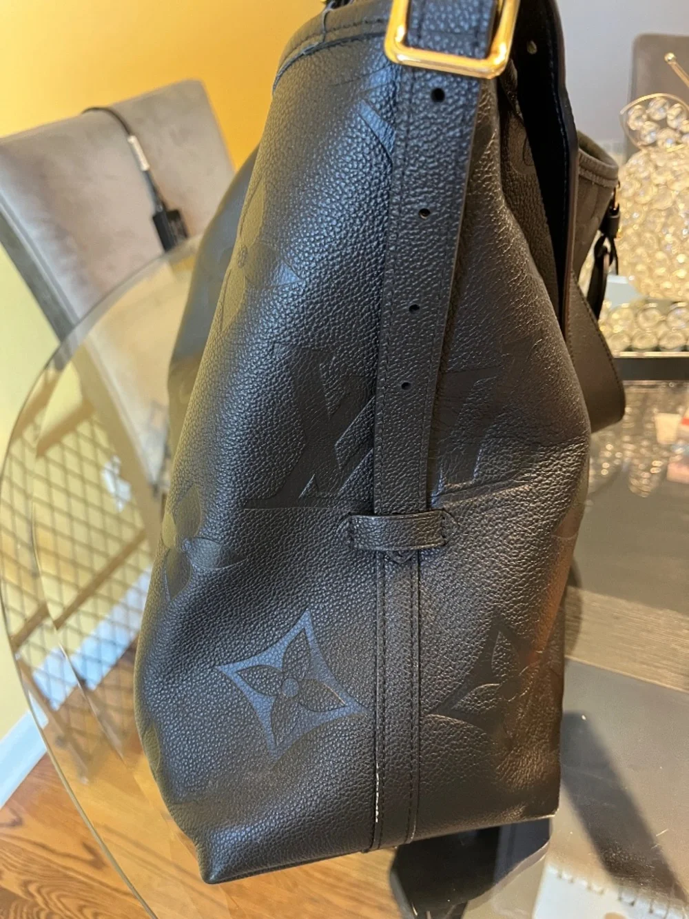Louis Vuitton Monogram Empreiente CarryAll PM in Black Noir